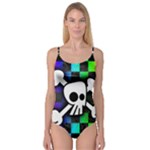 Checker Rainbow Skull Camisole Leotard 