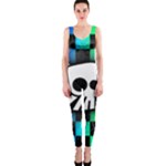 Checker Rainbow Skull One Piece Catsuit