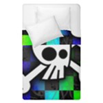 Checker Rainbow Skull Duvet Cover Double Side (Single Size)