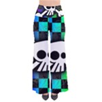 Checker Rainbow Skull So Vintage Palazzo Pants