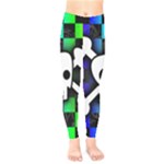 Checker Rainbow Skull Kids  Legging