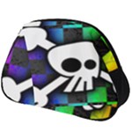 Checker Rainbow Skull Full Print Accessory Pouch (Big)