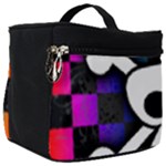 Checker Rainbow Skull Make Up Travel Bag (Big)