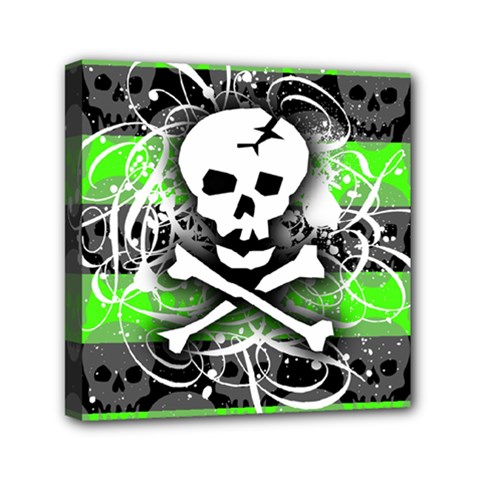 Deathrock Skull Mini Canvas 6  x 6  (Stretched) from ArtsNow.com