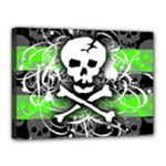 Deathrock Skull Canvas 16  x 12  (Stretched)