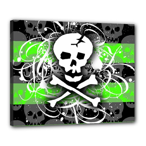 Deathrock Skull Canvas 20  x 16  (Stretched) from ArtsNow.com