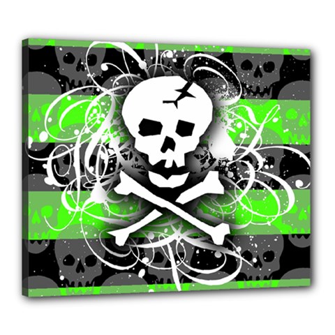 Deathrock Skull Canvas 24  x 20  (Stretched) from ArtsNow.com
