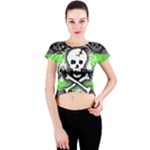 Deathrock Skull Crew Neck Crop Top