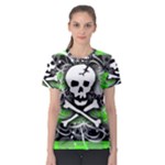 Deathrock Skull Women s Sport Mesh Tee