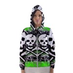 Deathrock Skull Women s Hooded Windbreaker