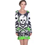 Deathrock Skull Long Sleeve Nightdress