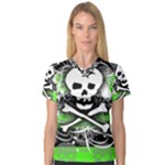 Deathrock Skull V-Neck Sport Mesh Tee