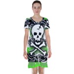 Deathrock Skull Short Sleeve Nightdress