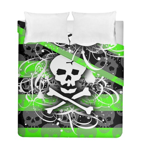 Deathrock Skull Duvet Cover Double Side (Full/ Double Size) from ArtsNow.com