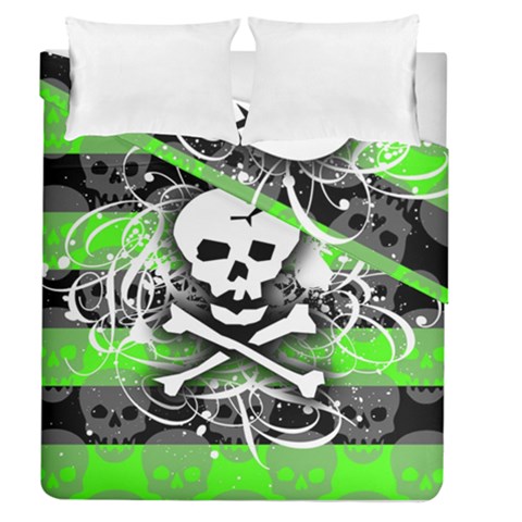 Deathrock Skull Duvet Cover Double Side (Queen Size) from ArtsNow.com