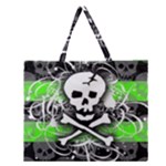 Deathrock Skull Zipper Large Tote Bag