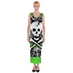 Deathrock Skull Fitted Maxi Dress