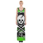 Deathrock Skull Thigh Split Maxi Dress