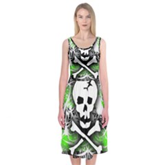 Deathrock Skull Midi Sleeveless Dress from ArtsNow.com