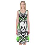 Deathrock Skull Midi Sleeveless Dress