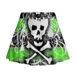 Deathrock Skull Mini Flare Skirt