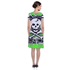Short Sleeve Front Wrap Dress 