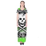 Deathrock Skull Short Sleeve Maxi Dress