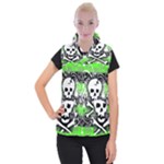 Deathrock Skull Women s Button Up Vest