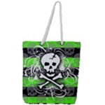 Deathrock Skull Full Print Rope Handle Tote (Large)