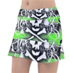 Deathrock Skull Tennis Skirt