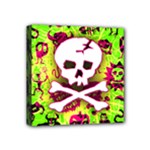 Deathrock Skull & Crossbones Mini Canvas 4  x 4  (Stretched)