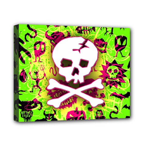 Deathrock Skull & Crossbones Canvas 10  x 8  (Stretched) from ArtsNow.com
