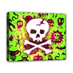 Deathrock Skull & Crossbones Canvas 10  x 8  (Stretched)