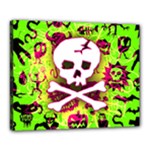 Deathrock Skull & Crossbones Canvas 20  x 16  (Stretched)