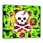 Deathrock Skull & Crossbones Canvas 24  x 20  (Stretched)