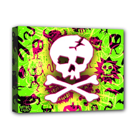 Deathrock Skull & Crossbones Deluxe Canvas 16  x 12  (Stretched)  from ArtsNow.com