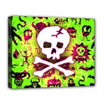 Deathrock Skull & Crossbones Deluxe Canvas 20  x 16  (Stretched)