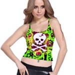 Deathrock Skull & Crossbones Spaghetti Strap Bra Top