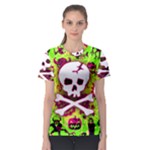 Deathrock Skull & Crossbones Women s Sport Mesh Tee