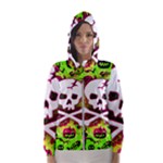 Deathrock Skull & Crossbones Women s Hooded Windbreaker