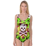 Deathrock Skull & Crossbones Princess Tank Leotard 