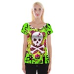 Deathrock Skull & Crossbones Cap Sleeve Top