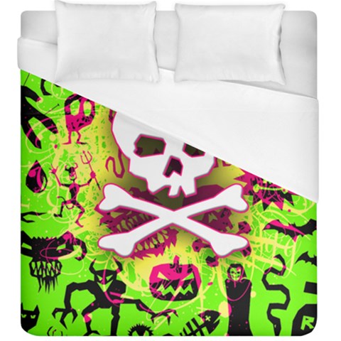 Deathrock Skull & Crossbones Duvet Cover (King Size) from ArtsNow.com