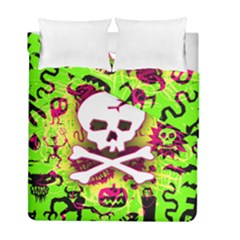 Deathrock Skull & Crossbones Duvet Cover Double Side (Full/ Double Size) from ArtsNow.com