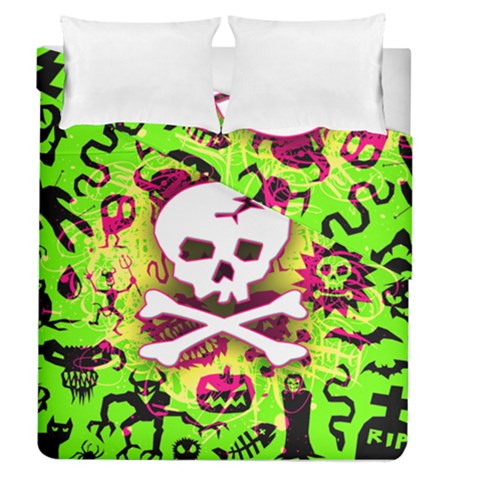 Deathrock Skull & Crossbones Duvet Cover Double Side (Queen Size) from ArtsNow.com