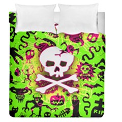 Deathrock Skull & Crossbones Duvet Cover Double Side (Queen Size) from ArtsNow.com