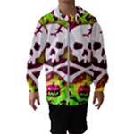 Deathrock Skull & Crossbones Kids  Hooded Windbreaker