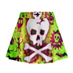 Deathrock Skull & Crossbones Mini Flare Skirt