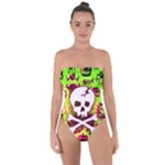 Deathrock Skull & Crossbones Tie Back One Piece Swimsuit