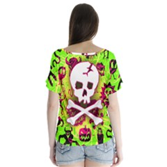 V-Neck Flutter Sleeve Top 